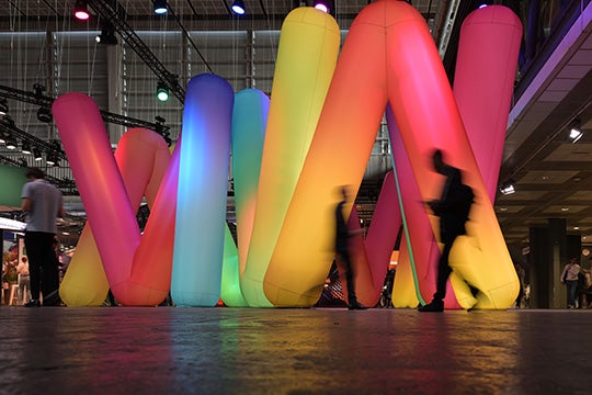 Blow up VivaTech sign at 2025 event