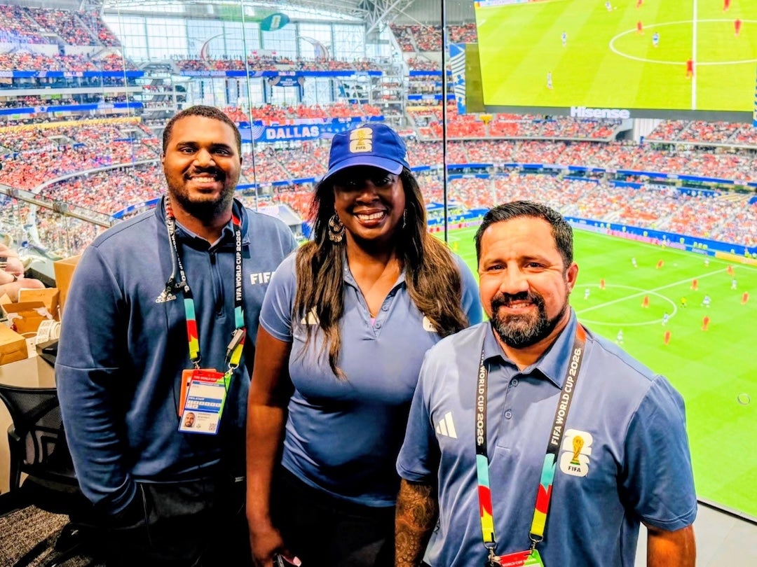 From left: Brandon Nimmers, Chaundra Frank and Joshua Obregon