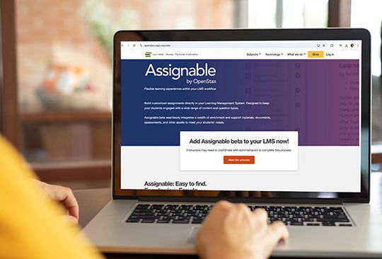 website on a computer screen