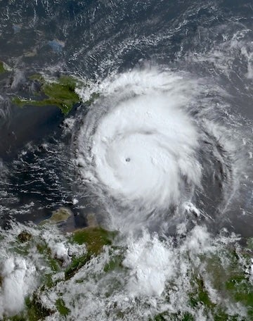 Hurricane Beryl was one of the storms affecting Houston in summer 2024. Photo credit: NOAA.