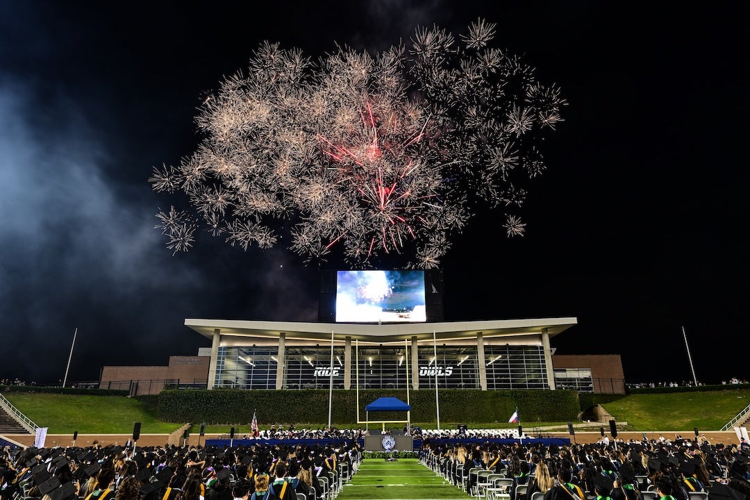 fireworks above the stadium
