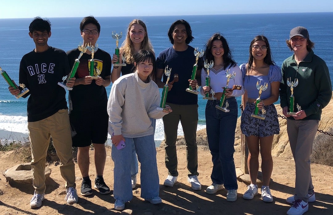 Rice Forensics Society team photo at San Diego contest