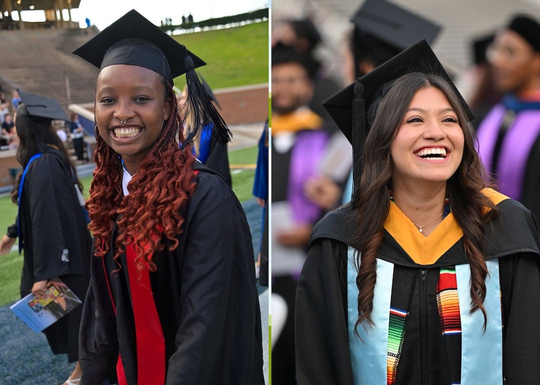 Graduates smiling
