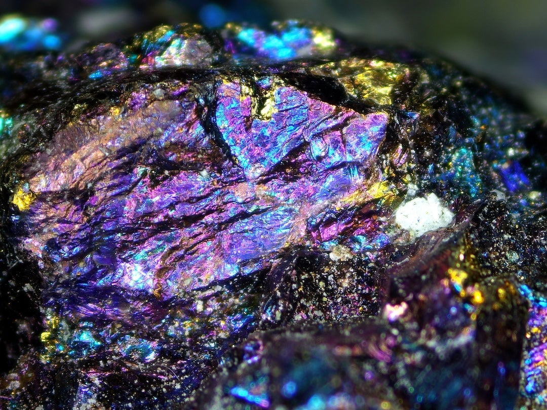 Stock photo of the mineral bornite