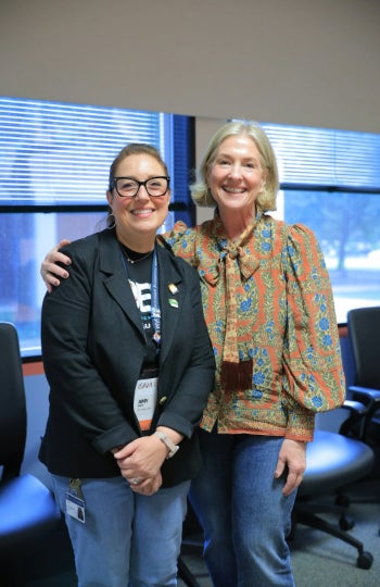 Amy Dern (left) and Brené Brown (right). Credit: An Le. 