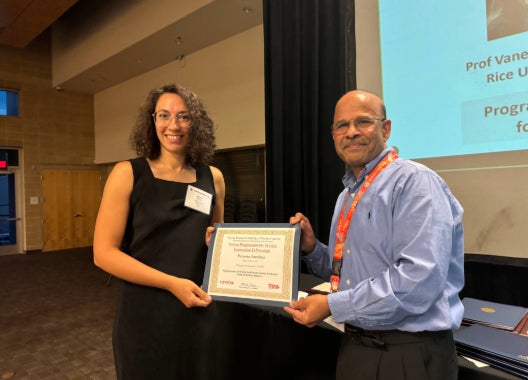 Sanchez at the award reception on Sept. 15