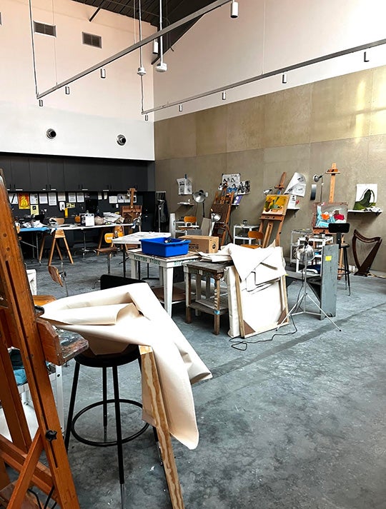 Painting studio inside Sarofim Hall