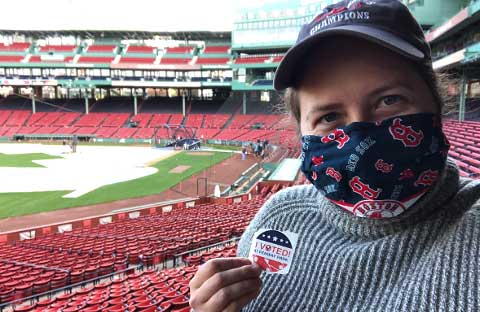 voter at Fenway