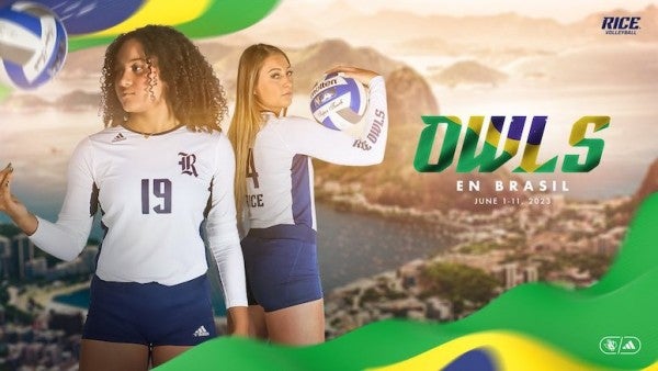 The Rice volleyball team will be taking a 10-day excursion to Brazil June 1-11, with plans to visit and compete in four cities.