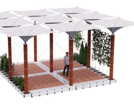 A rendering shows a section of the proposed oasis.