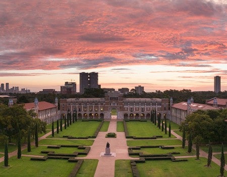 Campus panorama from Fondren Library