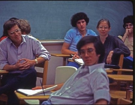 Steve Klineberg in the classroom.