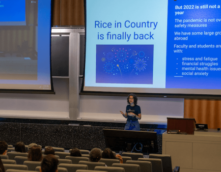 Rice in Country 2022 on campus orientation