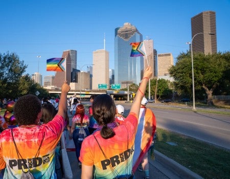 Rice community in Houston Pride parade 2022
