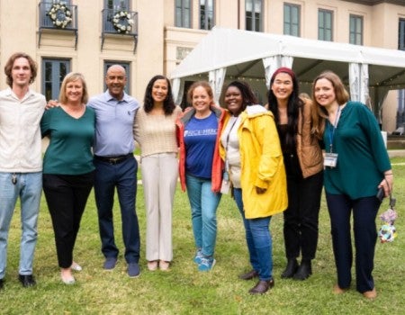 President DesRoches and members of the Rice community