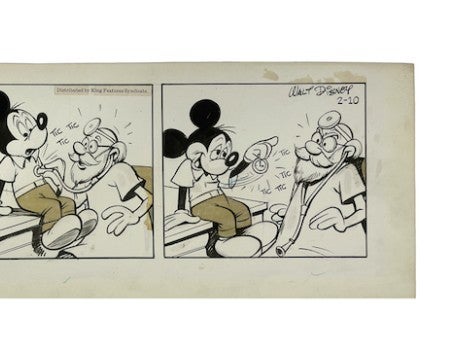 Original Mickey Mouse comic strip art