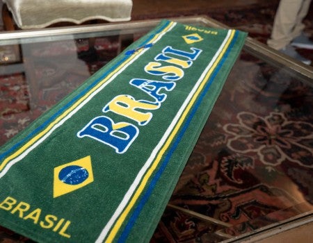 Brazil banner from Brasil@Rice 10 year anniversary event