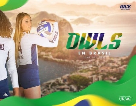 The Rice volleyball team will be taking a 10-day excursion to Brazil June 1-11, with plans to visit and compete in four cities.