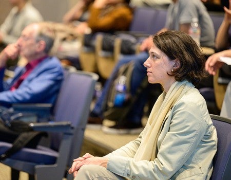 Audience at the 10th International Conference on Surface Plasmon Photonics at Rice's Anderson-Clarke Center on May 25, 2023