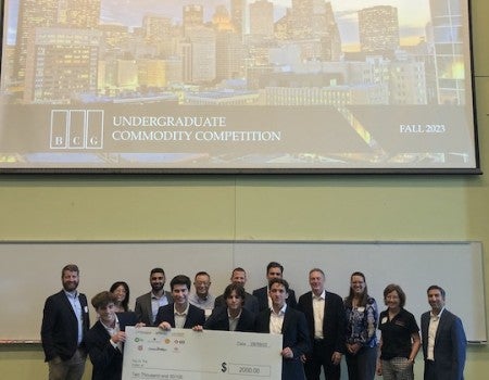 Competition winners and check