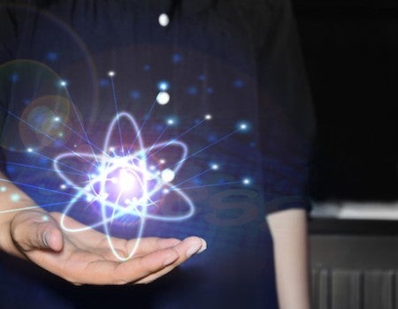 Photo depicting a woman in physics