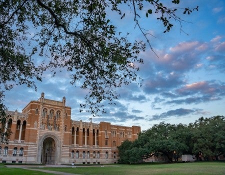 Sunrise on the Rice University campus