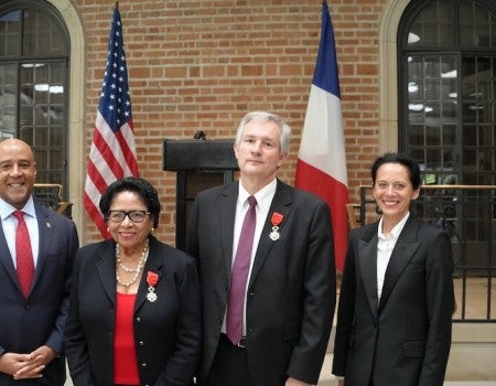 Reginald DesRoches, Ruth Simmons, Laurent Bili and Valerie Baraban.