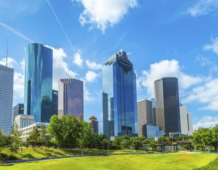 Photo of the city of Houston skyline