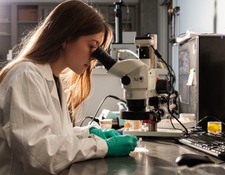 girl in lab
