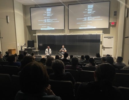 Rice students screening movie. 