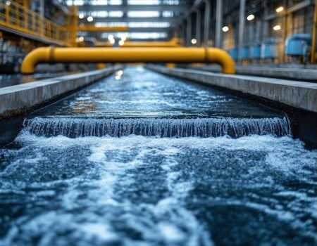 Stock photo of water in industrial setting