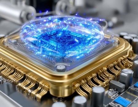 stock image of quantum chip