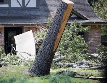 Houston hurricane damage. 