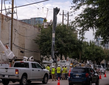 Hurricane Beryl Centerpoint Power Grid Repairs