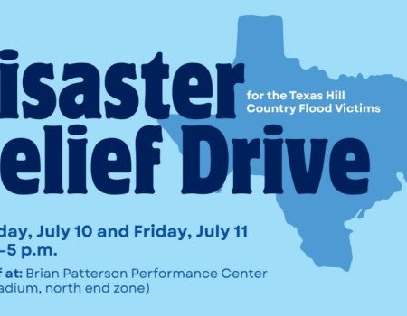 Disaster relief drive July 10-11, 2025