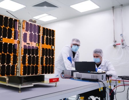 mauve blue skies space