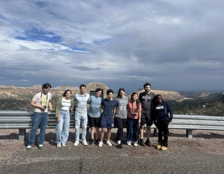 Rice history students traveled to New Mexico to visit uranium mines, nuclear test sites and more as part of the "Atomic America" course, taught by Luis Campos.