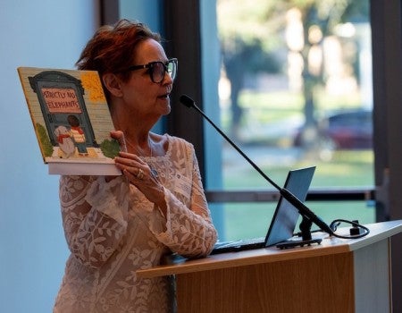 Cindy Puryear speaks at the Jan. 15 DoL kickoff event in 2026.