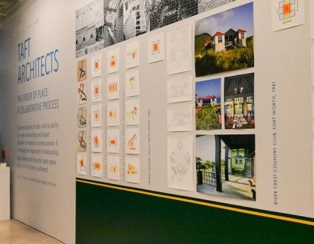 A crowd gathered Feb. 27 at the Rice University School of Architecture’s MD Anderson Hall to celebrate the legacy of Houston-based Taft Architects, as co-founders John Casbarian and Danny Samuels delivered a public lecture followed by the opening of the exhibition “The Order of Place: A Collaborative Process.”