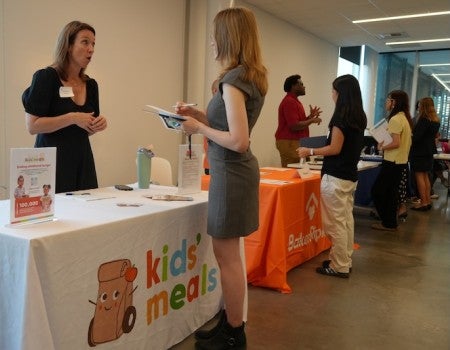 Rice students connect with community partners during the Kinder Institute’s Community Bridges kickoff, where they begin yearlong collaborations focused on real-world research and community impact.