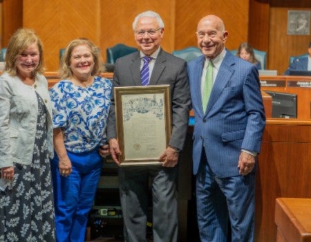 David Medina with the mayor of Houston