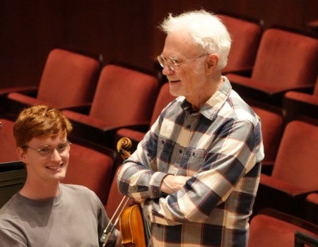 John Adams speaking to Shepherd School of Music students
