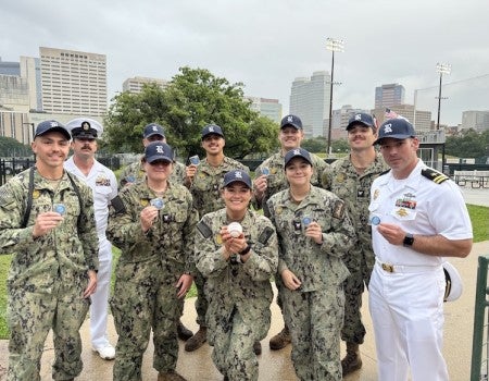 Rice University welcomed the U.S. Navy and a slate of Fleet Week Houston activities to Reckling Park April 21, transforming a midweek matchup against University of Houston into a celebration of service, community and national pride.