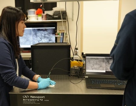 Jimin Wu demonstrates how PrecisionView works on a sample 