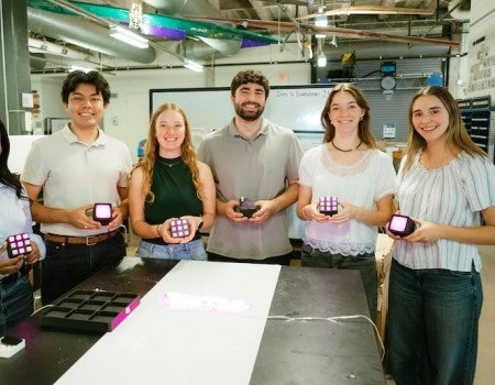 From left to right, Team TacTile includes Tomi Kuye, Brian Mercado, Amelia Pillar, Mina Schepmann, Avery Janenda and Hannah Wixom. 