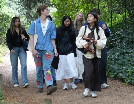 Students of HIST 320 Imperial Gardens tour the Jardin des Plantes