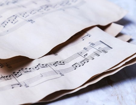 Stock image of sheet music