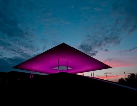 James Turrell Twilight Epiphany Skyspace at dusk