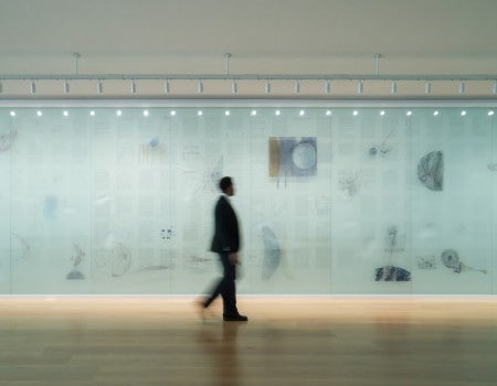 Installation view of Wall Drawing Redux_ 119, 2026 at the Menil Drawing Institute, Houston. Photo_ Chris Dunn 