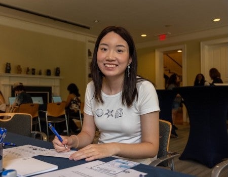 Rice University endowed scholarship recipients gathered Sept. 24 at Huff House for Owl Stars, a celebration recognizing the students and donors whose generosity helped make their Rice experiences possible.